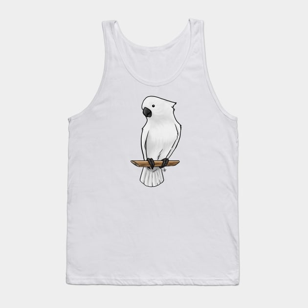 Bird - Umbrella Cockatoo - Crest Down Tank Top by Jen's Dogs Custom Gifts and Designs